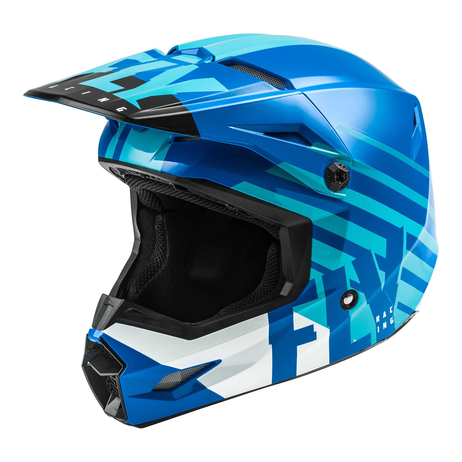 Fly Kinetic Thrive Motocross Helmet Blue/White - Image 1