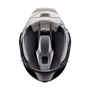 Alpinestars Supertech R10 Helmet Element Black Carbon/Silver/Black Gloss - Image 4