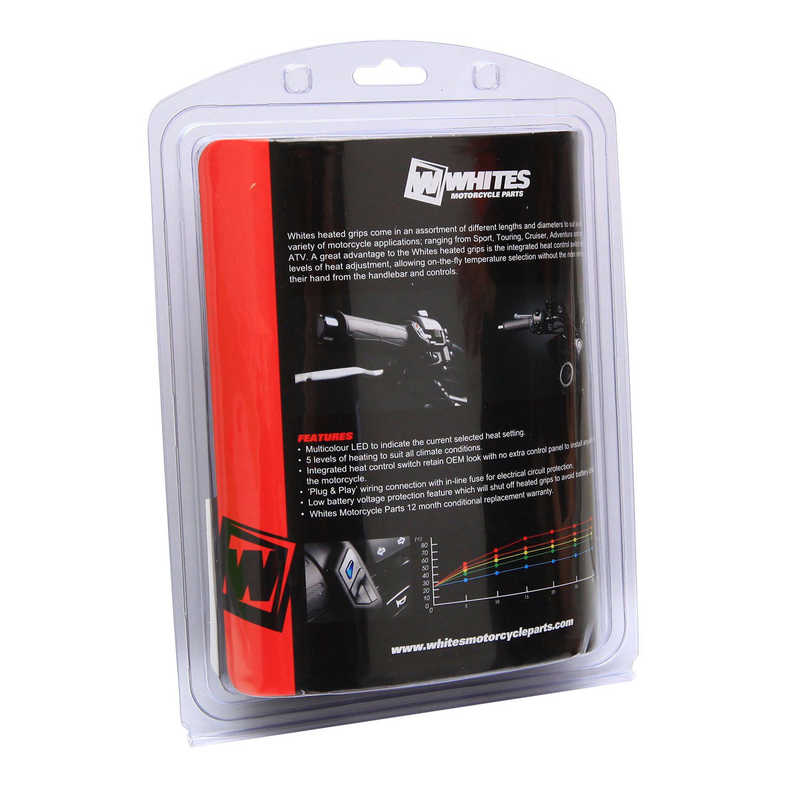 WHITES HEATED GRIPS - HARLEY DAVIDSON 130mm 1" BLK - Image 3