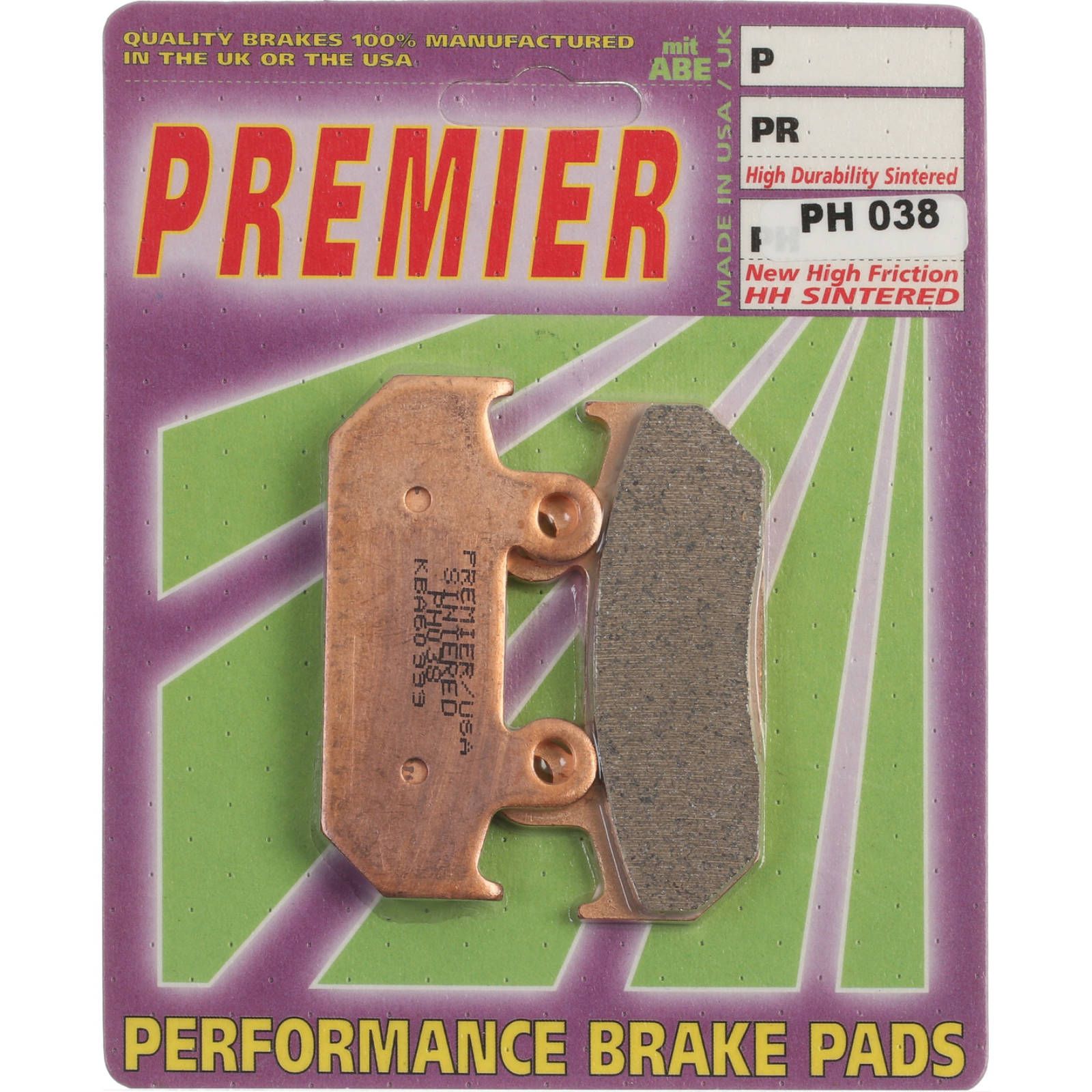 PREMIER BRAKE PADS HI-PERF SINT PH038 - HON - Image 1