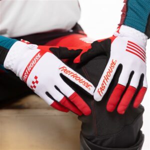 Fasthouse Speed Style Mod Motocross Glove Red/White - Image 5