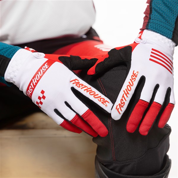 Fasthouse Speed Style Mod Motocross Glove Red/White