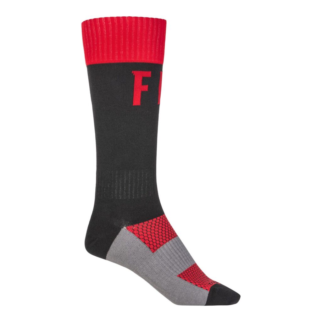 Fly Pro Thin Red/Black Motocross Socks