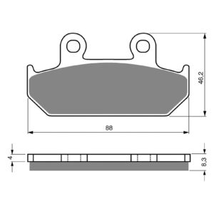 BRAKE PADS GOLDFREN SINTERED SPORTS GF051 - S3 ( PH40 ) - Image 1