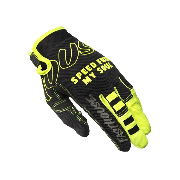 Fasthouse Speed Style Riot Motocross Gloves Youth Black/High Viz