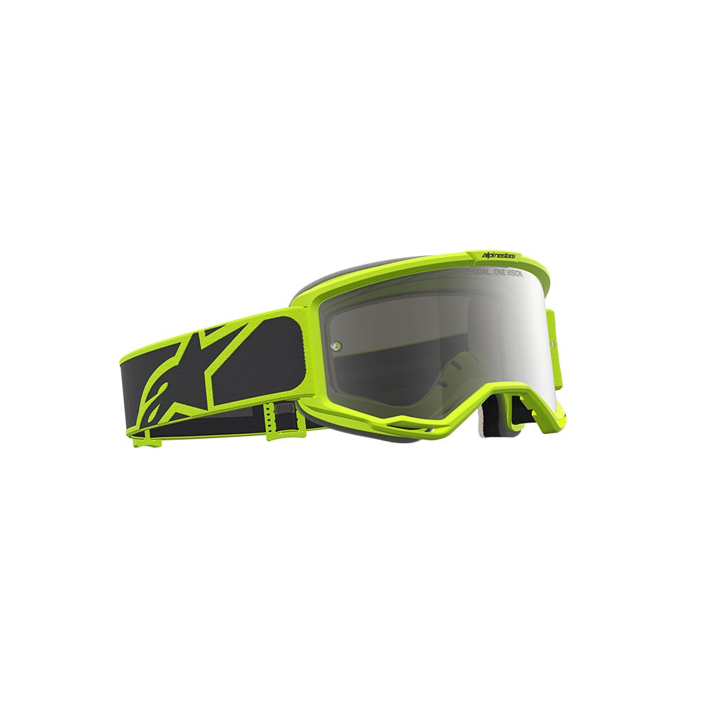 Alpinestars Vision 5 Rora Motocross Goggles Black/Yellow Mirror Silver Lens