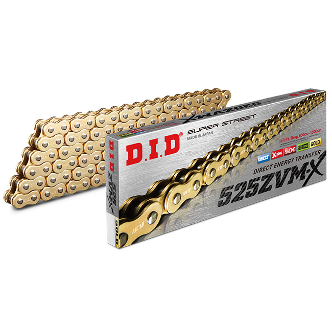 530ZVMX x 110ZB ZJ solid bush X'Ring DID chain w/rivet     [AC]