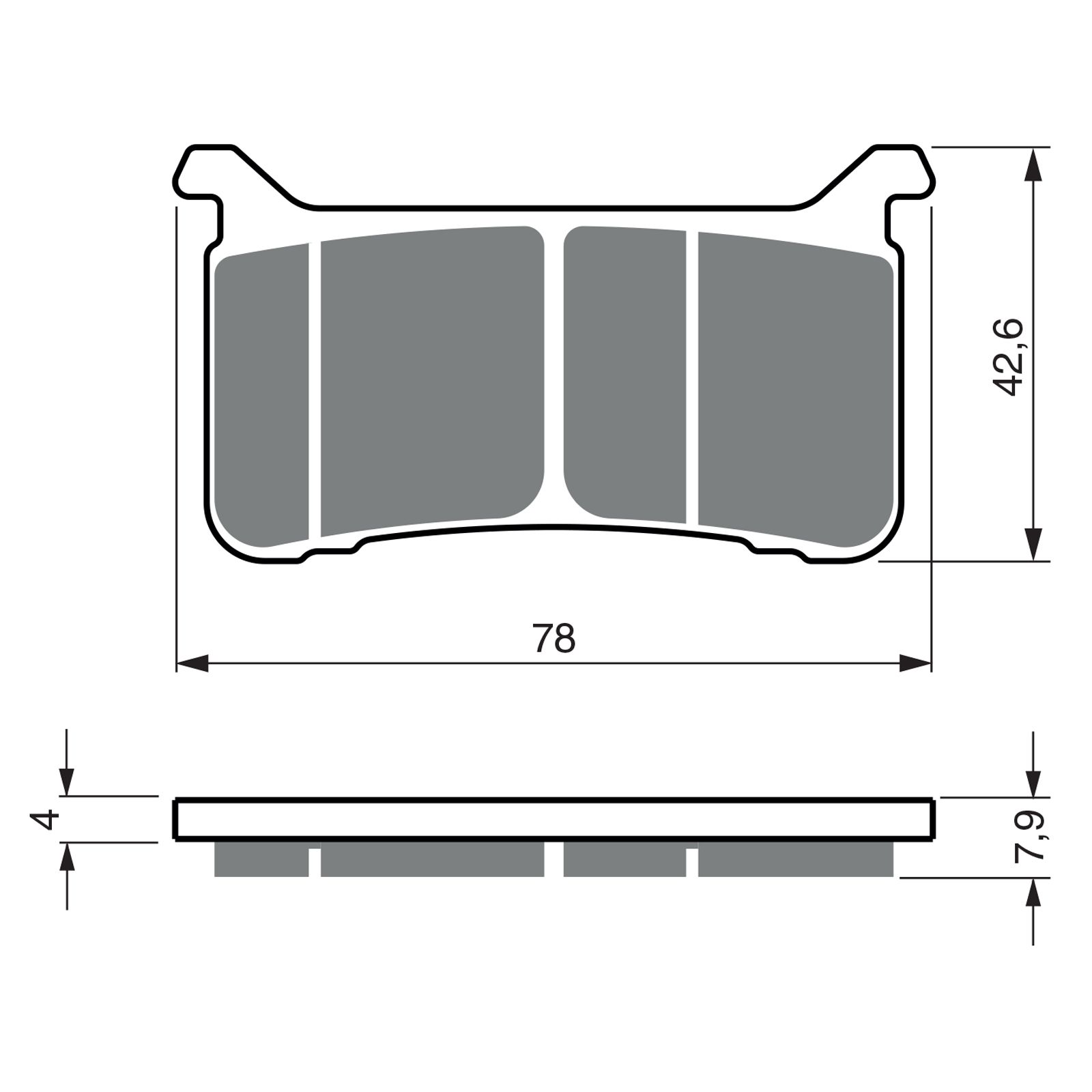 BRAKE PADS GOLDFREN SINTERED SPORTS GF386 - S3 - Image 1