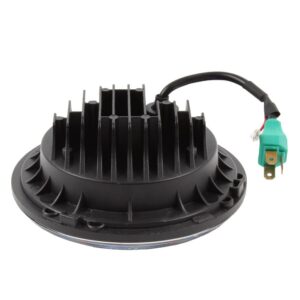WHITES LED HEADLIGHT INSERT 7" with H4 Plug , e-mark - Image 2