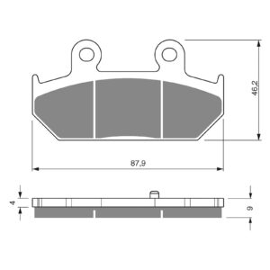 BRAKE PADS GOLDFREN SINTERED SPORTS GF265 - S3 ( PH356 ) - Image 1