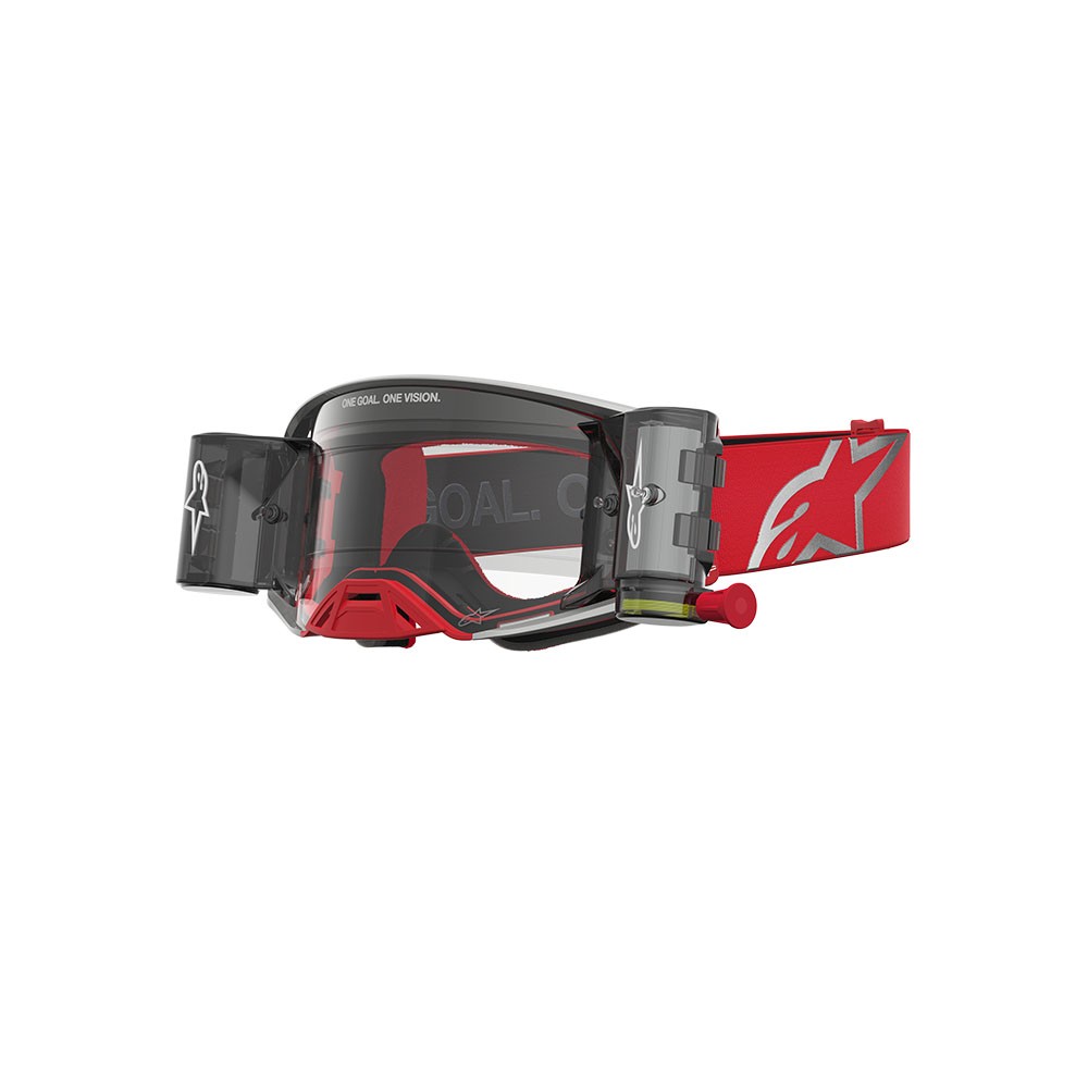 Alpinestars Supertech Firma 2.0 Motocross Goggles Roll Offs Red/Silver Clear Lens