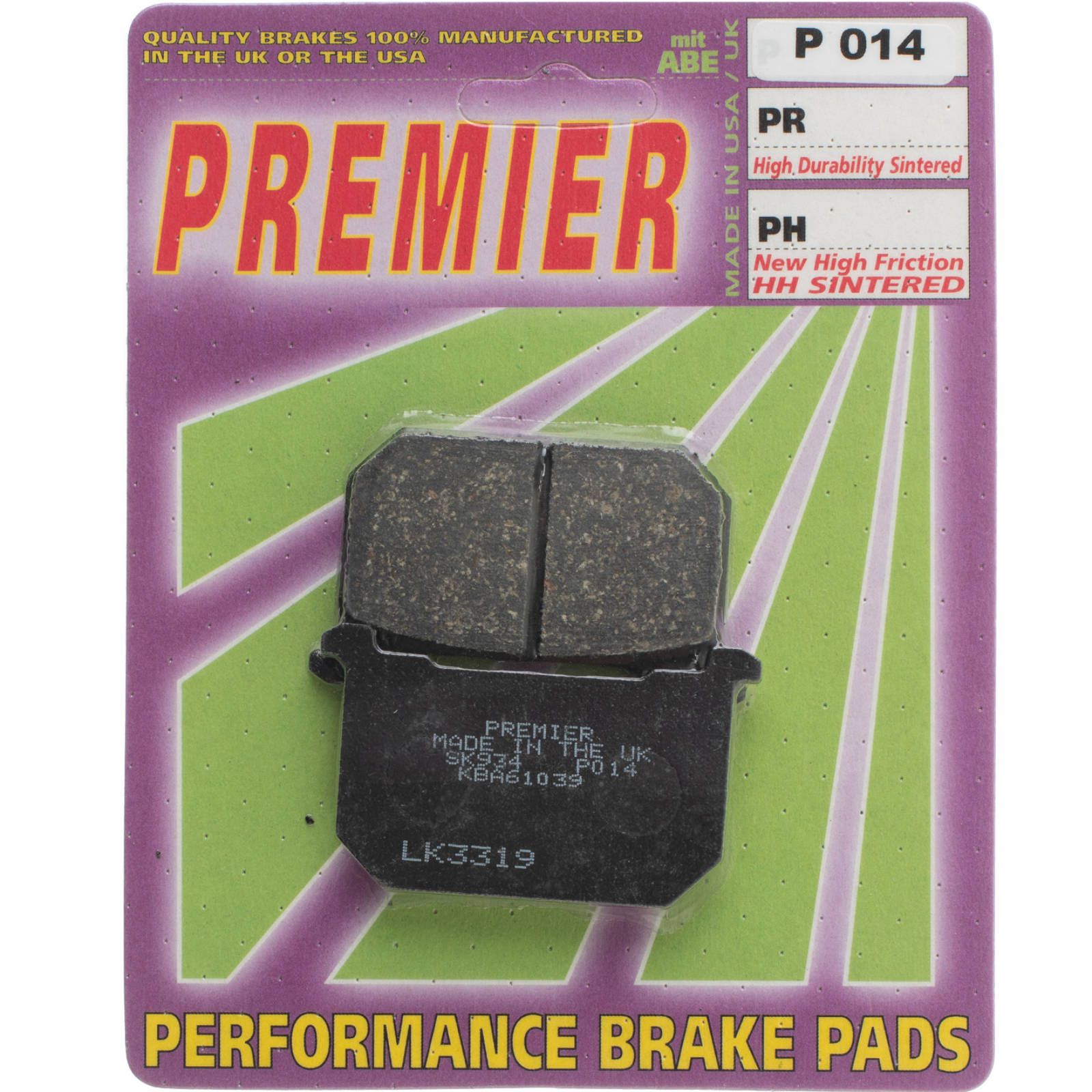 PREMIER BRAKE PADS P014 - KAW - Image 1