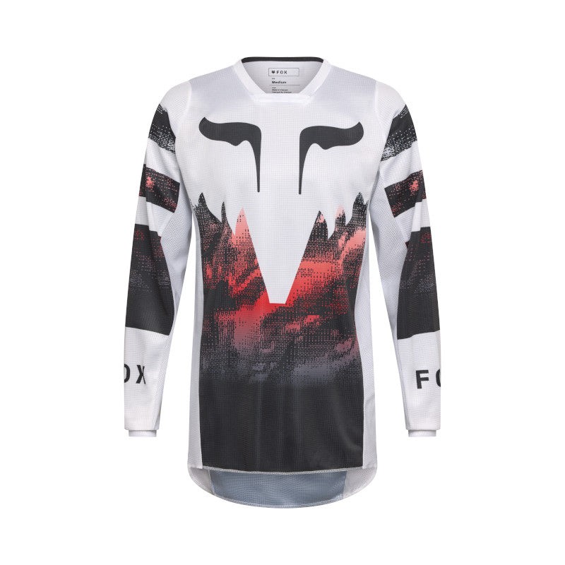 Fox 180 Kairos Motocross Jersey White/Fluro Red