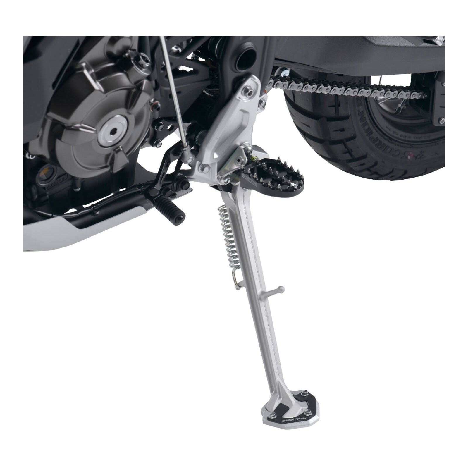 Zeta Side Stand Extender Black/Silver Yamaha Tenere 700 '20- - Image 2