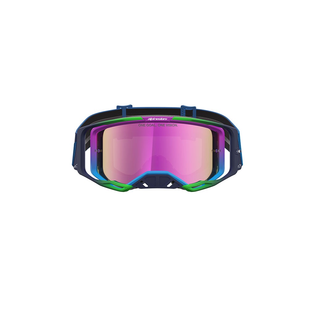 Alpinestars Vision 8 Maven Motocross Goggles Blue/Purple Mirror Pink Lens