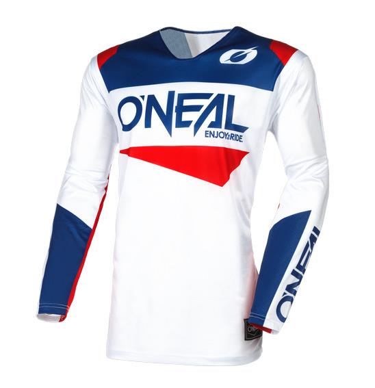 Oneal Hardwear Air Slam Motocross Jersey White/ Blue/ Red
