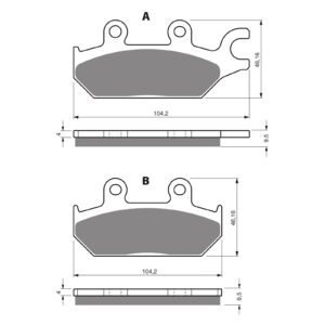BRAKE PADS GOLDFREN OFFROAD RACING GF345 - K5 - Image 1