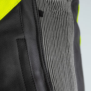 RST Sabre CE Leather Jacket Black/Grey/Flo Yellow - Image 6