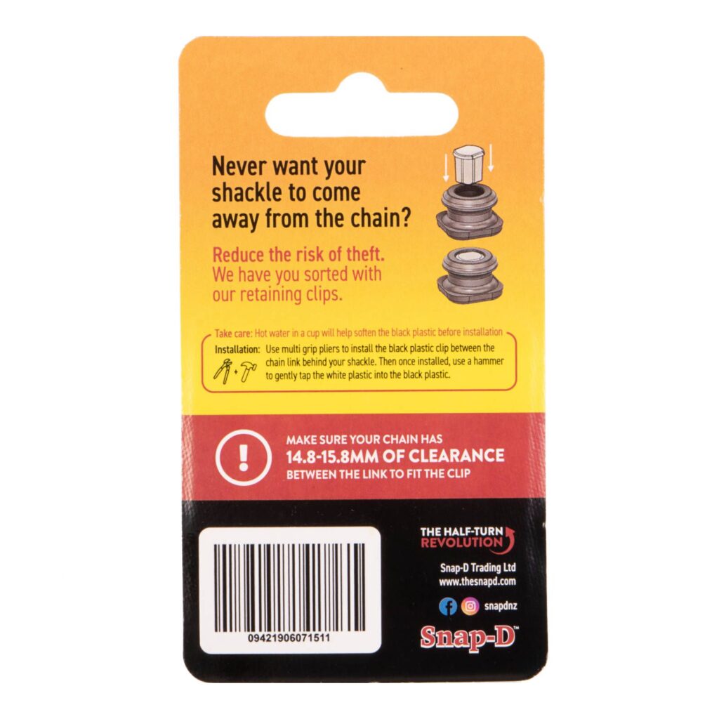 SNAP-D 2 PACK ANTI THEFT RETAINING CLIP