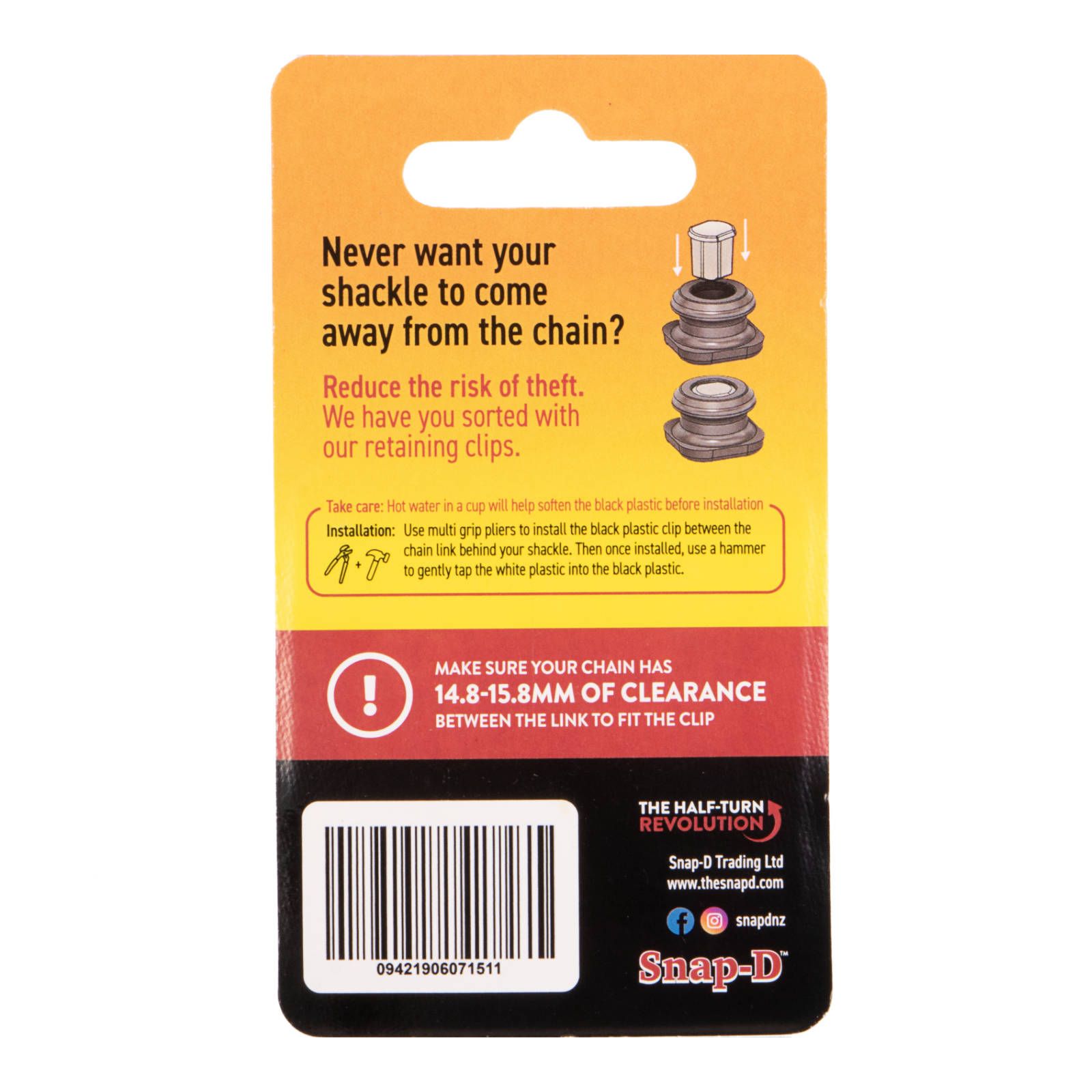 SNAP-D 2 PACK ANTI THEFT RETAINING CLIP - Image 2