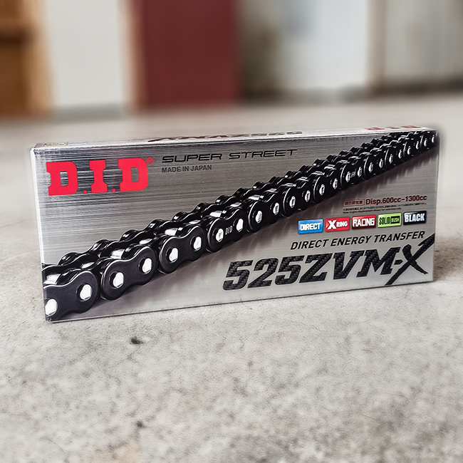 530ZVMX x 110ZB ZJ solid bush X'Ring DID chain w/rivet     [AC]