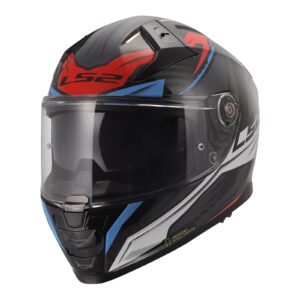 LS2 FF811 Vector II Carbon Savage Road Helmet White/Blue/Red - Image 1