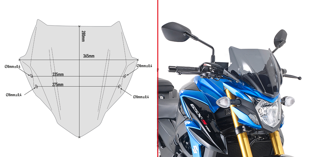 Givi Screen Suzuki GSX S750 17 Smoke