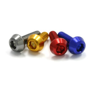 DRC ALUMINUM M6 TAPER BOLTS 25MM BLUE 4PCS - Image 1