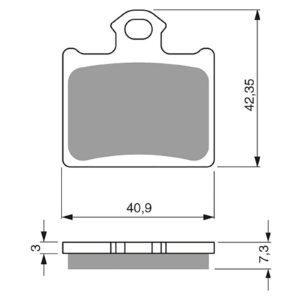 BRAKE PADS GOLDFREN OFFROAD RACING GF297 - K5 ( PR434 ) - Image 1