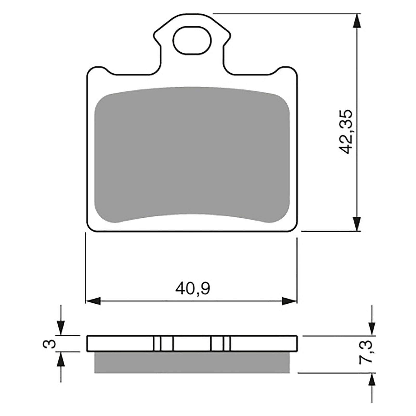 BRAKE PADS GOLDFREN OFFROAD RACING GF297 - K5 ( PR434 ) - Image 1
