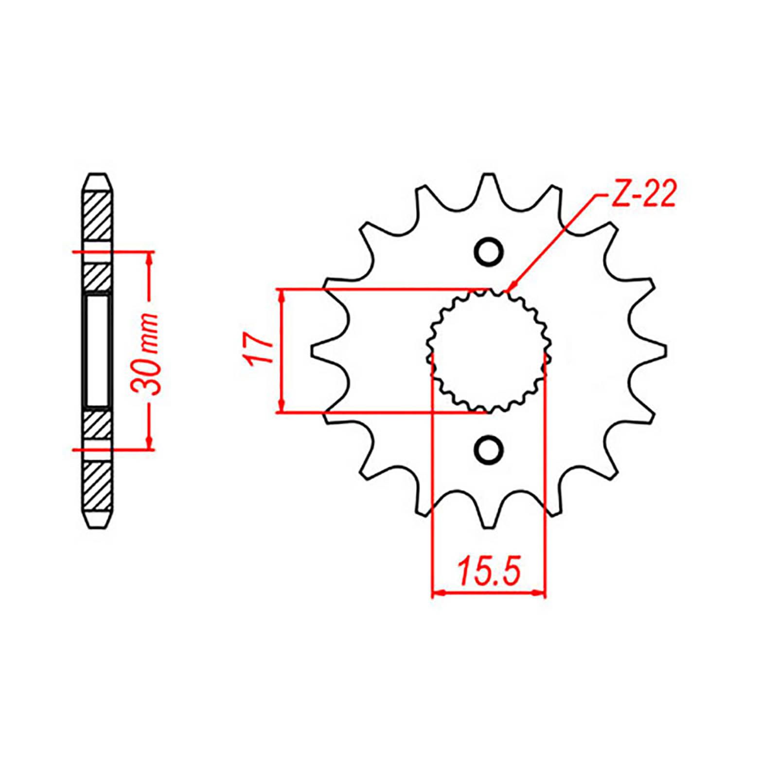 SPKT FRONT OE STEEL 1256 13T #420 - Image 1