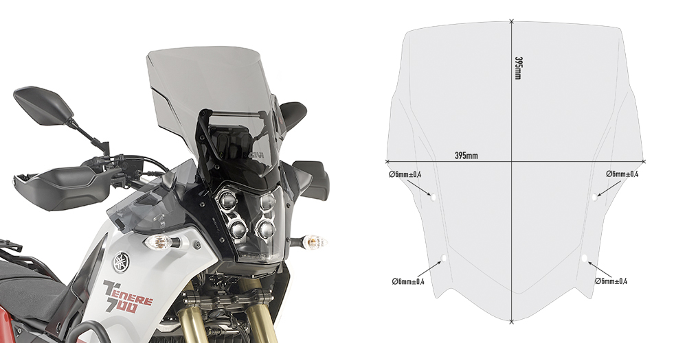 Givi Screen D2145S Yamaha Tenere 700 19-> Smoked
