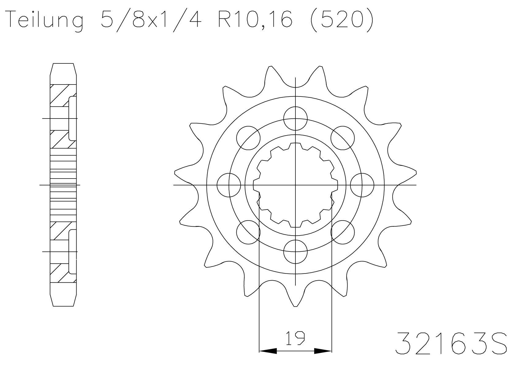 SPROCKET FRONT MOTO MASTER HUSQVARNA TC250 09-13 TE250 TXC250 10-13 TE310 11-12 TXC310 12-13 13T - Image 1