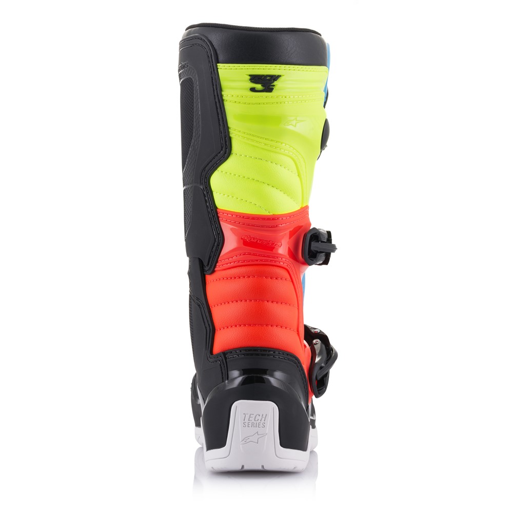 Alpinestars Tech-3S Youth Black/Yellow Fluoro/Red Fluoro Motocross Boots