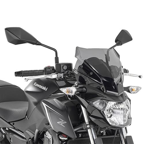 GIVI SCREEN KAWASAKI Z650 '17-> SMOKED 28x33cm