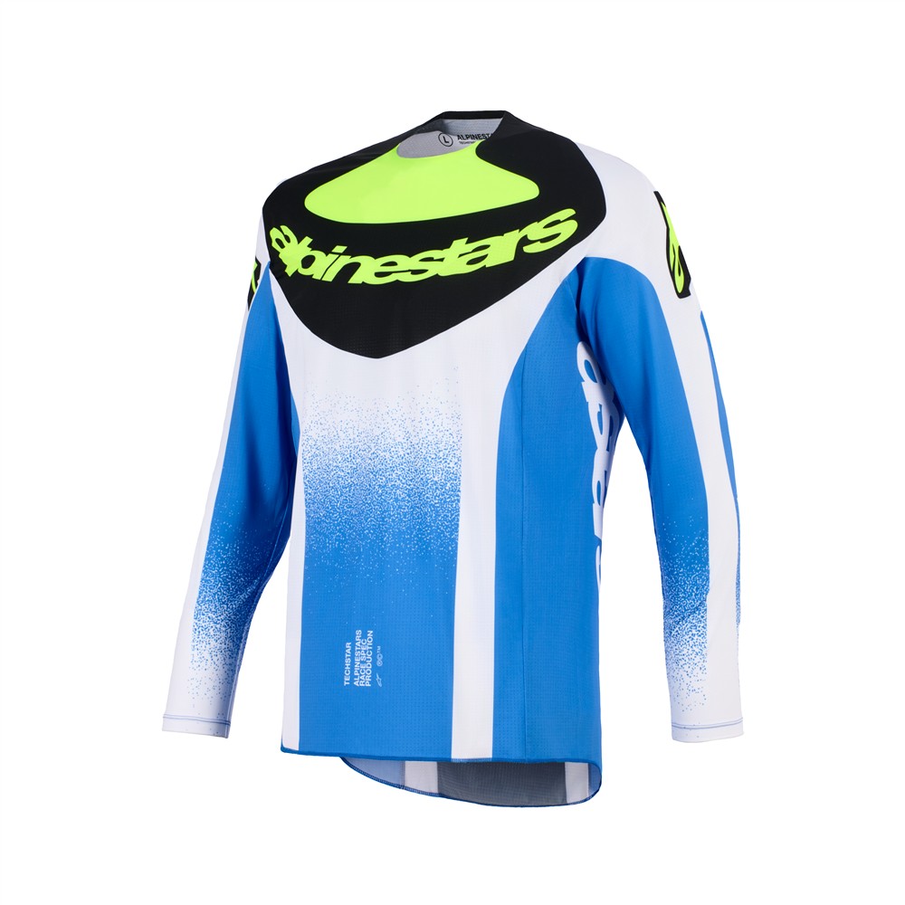 Alpinestars Techstar Knif Motocross Jersey UCLA Blue/Black/Yellow Fluoro