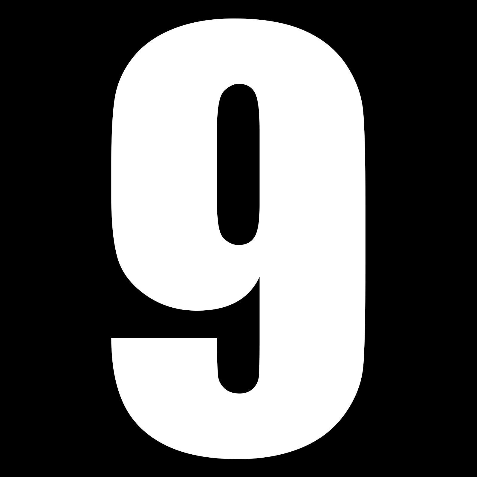 WHITES RACE NUMBER 6in VINYL #9 WHT PKT of 10 - Image 1
