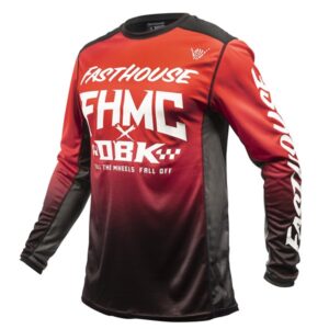 Fasthouse Twitch Motocross Jersey Youth Red/Black - Image 1
