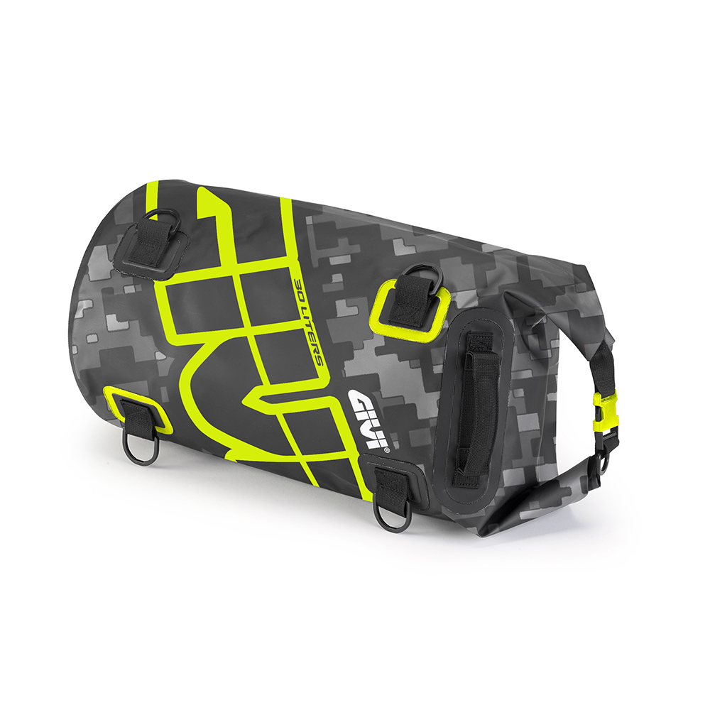 Cylindrical Bag Waterproof 30LT Yellow/Grey Camo