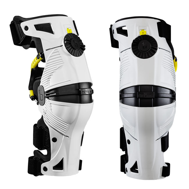 XS X8 Knee Brace White/ Yellow Mobius [A]