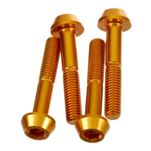 DRC ALUMINUM M6 TAPER BOLTS 35MM GOLD 4PCS - Image 1