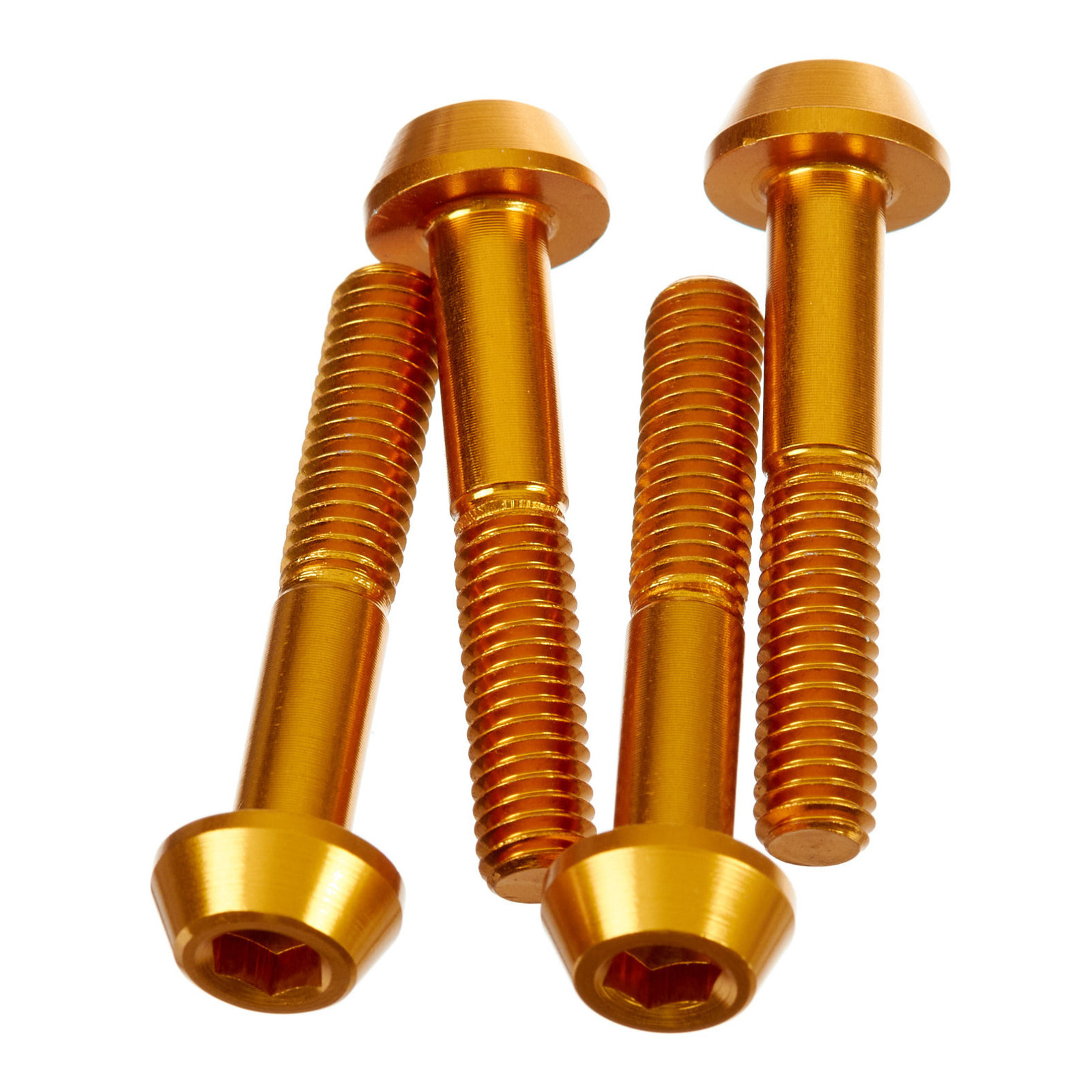 DRC ALUMINUM M6 TAPER BOLTS 35MM GOLD 4PCS - Image 1