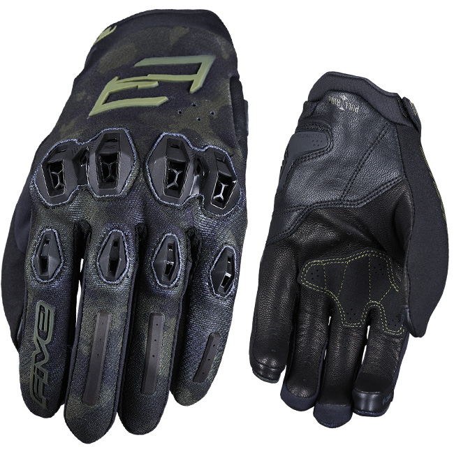 Five Stunt EVO 2 Road Glove Camo Kahki