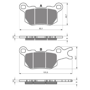 BRAKE PADS GOLDFREN OFFROAD RACING GF377 - K5 ( PR509 ) - Image 1