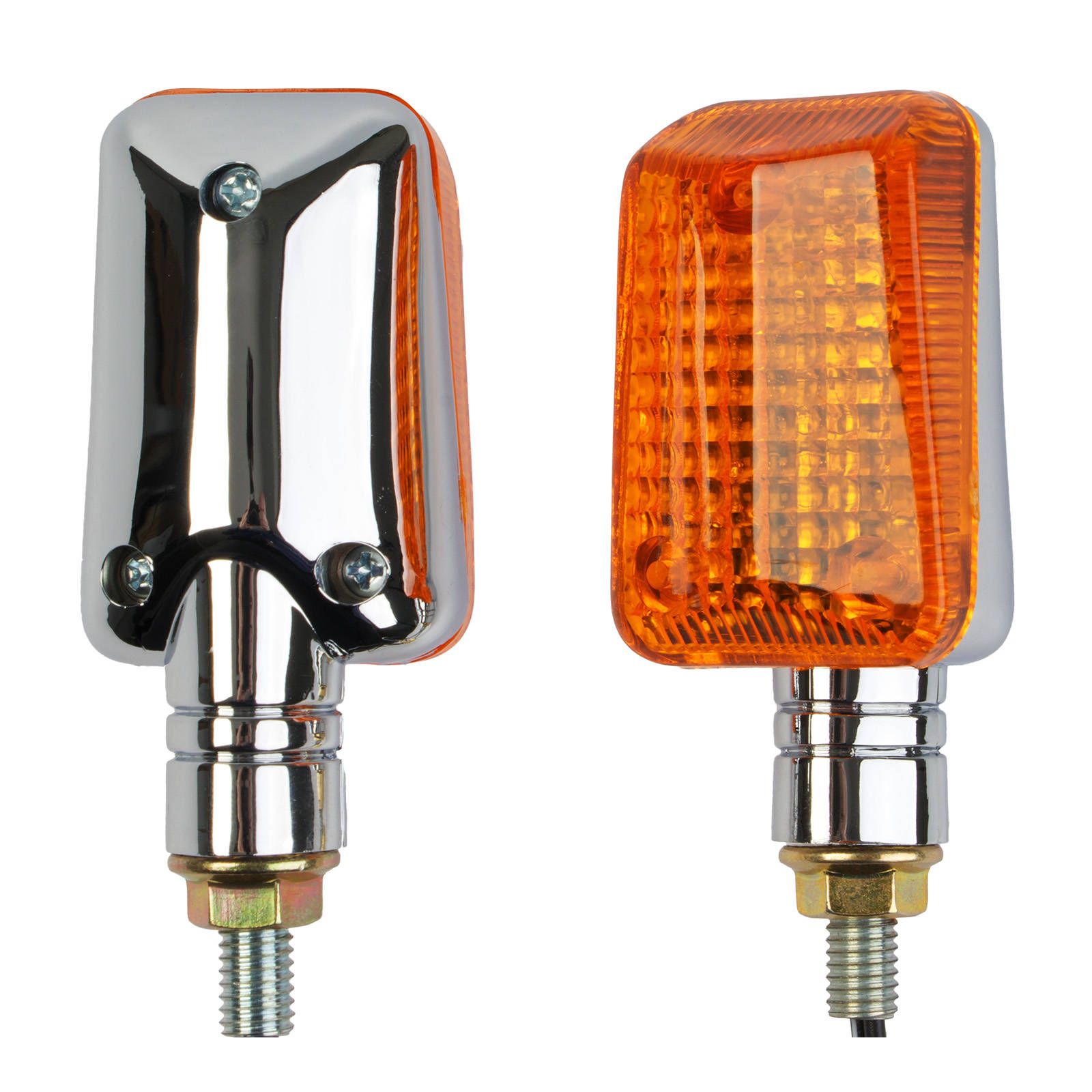 WHITES FLASHER UNI SHORT MOUNT CHROME PAIR - Image 1