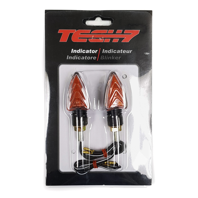 Mini Arrow indicators E-mark short 60mm black clearlen
