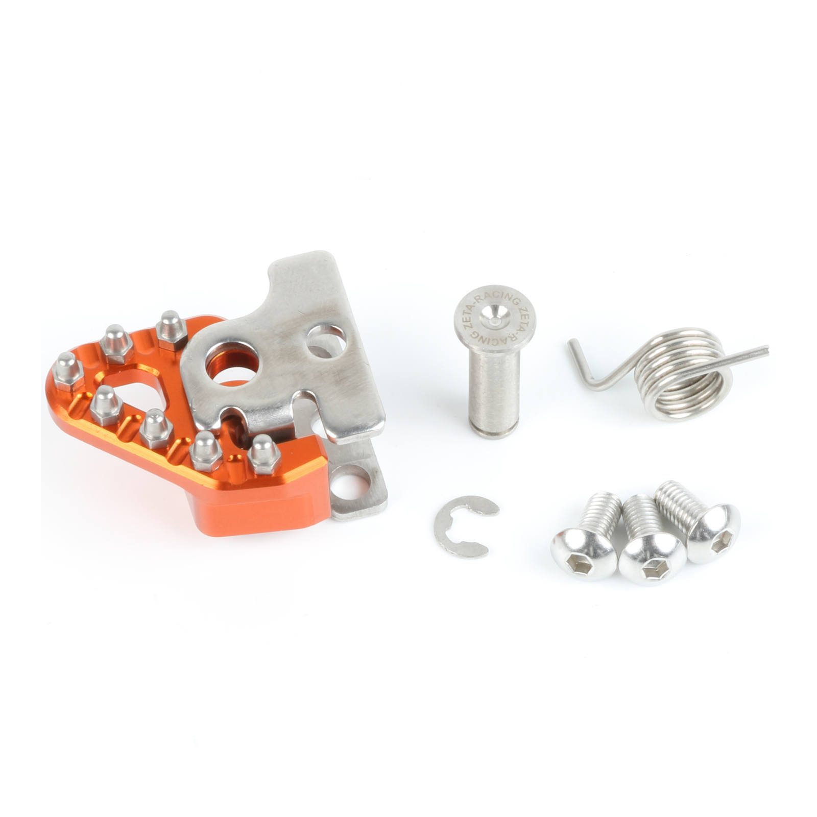 Zeta Trigger Brake Pedal Replacement Tip Set Orange - Image 1