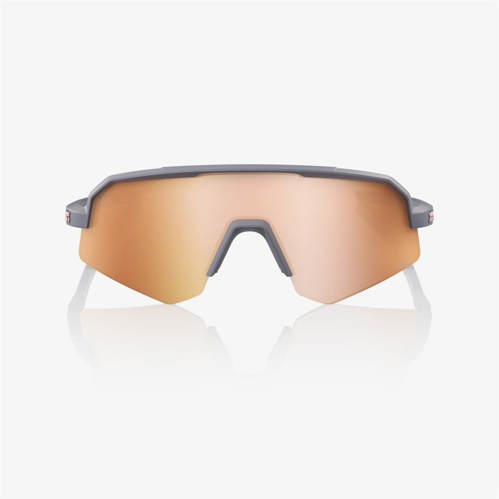 100% Slendale SL Soft Tact Grey Sunglasses HiPER Copper Mirror Lens