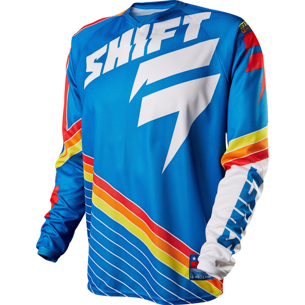 Motocross Jersey Shift Strike Stripes Blue
