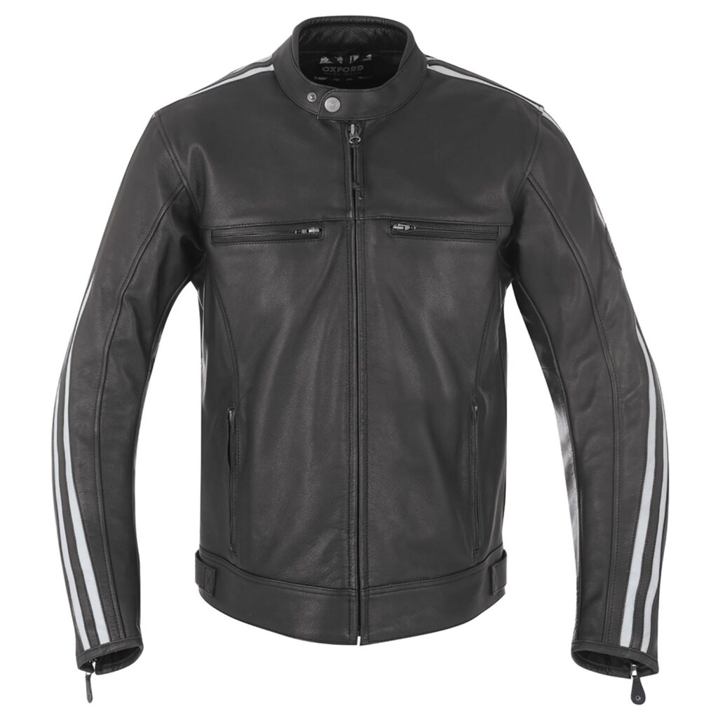 Oxford Bladon Leather Road Jacket Black